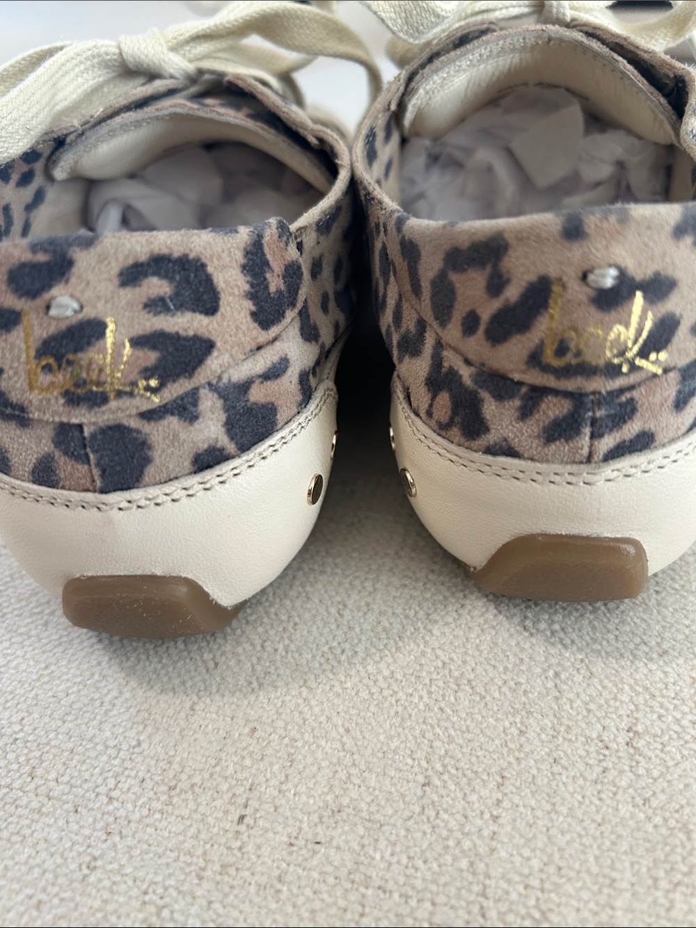 Beek Sanderling Sneaker Leopard print, size 7, NEW display pair, laces flawed - Picture 9 of 13